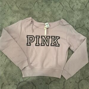 PINK Victoria's Secret Off The Shoulder Sweatshirt